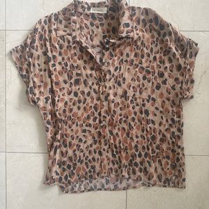 Animal Print Button Down